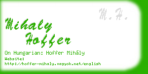 mihaly hoffer business card